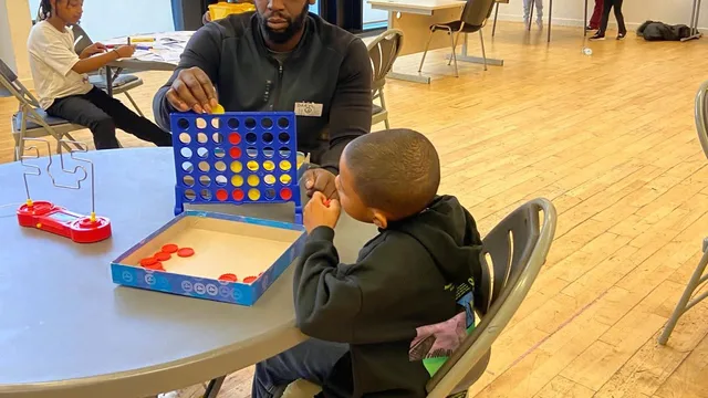 Indoor community session with young people